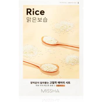 Missha Airy Fit Rice maseczka płócienna o działaniu oczyszczającym i odświeżającym. 19 g
