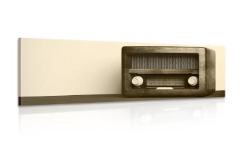 Obraz radio retro w wersji sepia