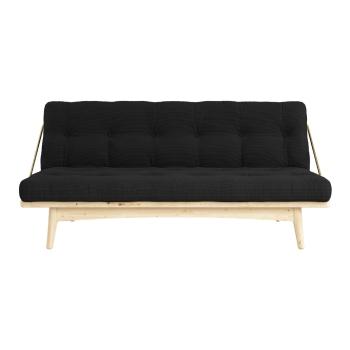 Sofa rozkładana ze sztruksową tapicerką Karup Design Folk Raw/Charcoal
