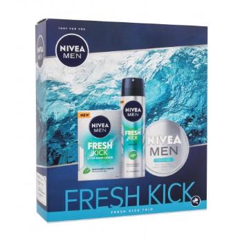 Nivea Men Fresh Kick Trio zestaw Woda po goleniu 100 ml + antyperspirant 150 ml + żel do twarzy, ciała i rąk 150 ml dla mężczyzn
