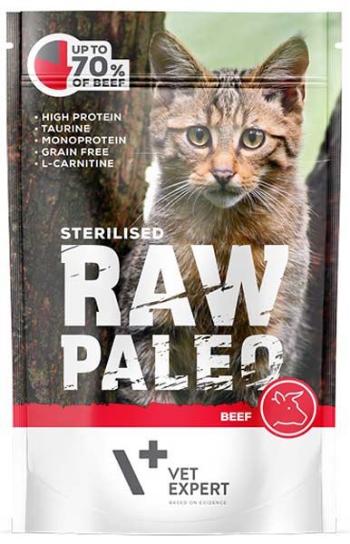 VETEXPERT RAW PALEO Sterilised beef 100 g mokra karma dla kastrowanych kotów wołowina
