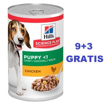 HILL'S Science Plan Canine Puppy Chicken 370 g dla szczeniąt 9+3 GRATIS