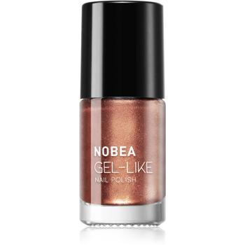 NOBEA Metal Gel-like Nail Polish lakier do paznokci z żelowym efektem odcień bronzed brown #N13 6 ml