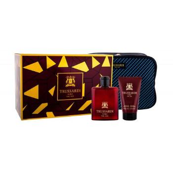 Trussardi Uomo The Red zestaw Edt 100 ml + Żel pod prysznic 100 ml + Kosmetyczka dla mężczyzn