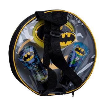 DC Comics Batman zestaw Piana do kąpieli 100 ml + Szampon 2w1 100 ml + Gąbka do kąpieli +  Plecak dla dzieci