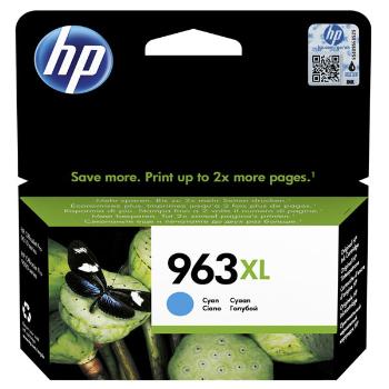 HP originální ink 3JA27AE, HP 963XL, cyan, 1600str., 22.92ml, high capacity, HP Officejet Pro 9012, 9014, 9015, 9016, 9019/P