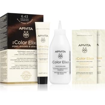 Apivita My Color Elixir farba do włosów bez amoniaku odcień 6.43 Dark Blonde Copper Gold