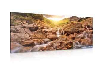 Obraz wodospady wysokogórskie - 120x60