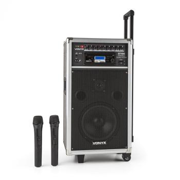 Vonyx ST-100 MK2, przenośny zestaw nagłośnieniowy, Bluetooth/CD/USB/SD/MP3, UHF