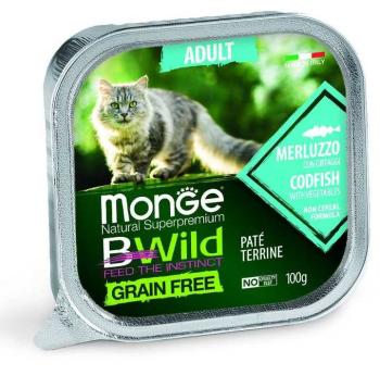 MONGE Bwild Cat Adult Pasztet dla kota z dorszem 100 g