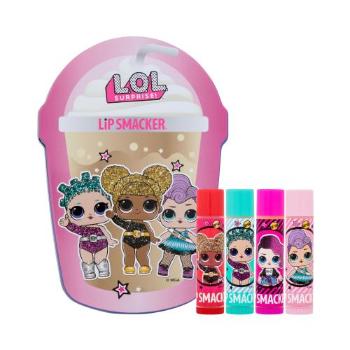 Lip Smacker LOL Surprise! Vanilla Frappe zestaw BBalsam do ust 4 x 4 g + metalowe pudełko dla dzieci