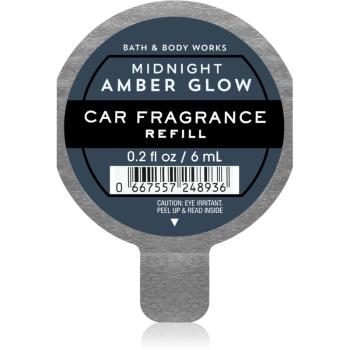 Bath & Body Works Midnight Amber Glow odświeżacz do samochodu + napełnienie 6 ml