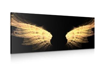 Obraz złote skrzydła anioła - 120x60