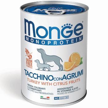 MONGE Dog Fruit Monoprotein Indyk z ryżem i pomarańczą 400 g