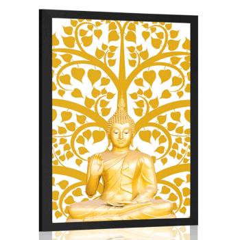 Plakat Budda z drzewem życia - 60x90 silver