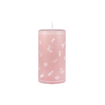 Różowa świeczka Unipar Fleur, 87 h