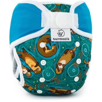 Bamboolik DUO Diaper Cover Otters in Love + Turquoise