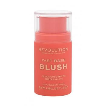 Makeup Revolution London Fast Base Blush 14 g róż dla kobiet Peach