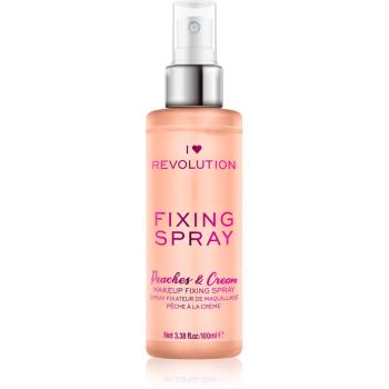 I Heart Revolution Fixing Spray spray utrwalający makijaż z zapachem Peaches & Cream 100 ml