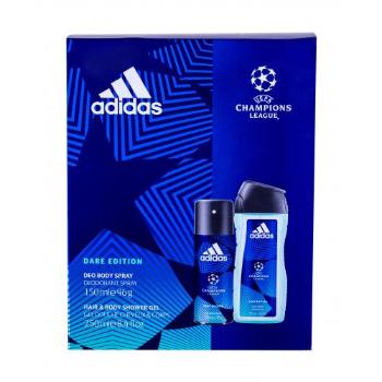 Adidas UEFA Champions League Dare Edition zestaw Dezodorant 150 ml + żel pod prysznic 250 ml dla mężczyzn Uszkodzone pudełko