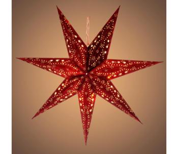 LED Dekoracja bożonarodzeniowa LED/3xAA gwiazda czerwona