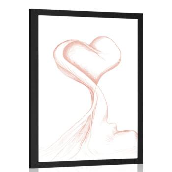 Plakat bohaterskie serce - 20x30 white