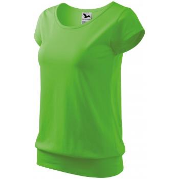 Modna koszulka damska, zielone jabłko, XS