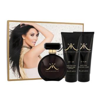 Kim Kardashian Gold zestaw Edp 100 ml + Balsam do ciała 100 ml + Żel pod prysznic 100 ml dla kobiet