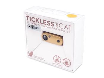 TICKLESS Mini Cat Ultradźwiękowy odstraszacz kleszczy i pcheł dla kotów Złoty