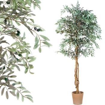 Drzewko sztuczne dekoracyjne - oliwne z oliwkami 190 cm