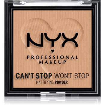 NYX Professional Makeup Can't Stop Won't Stop Mattifying Powder puder matujący odcień 06 Tan 6 g