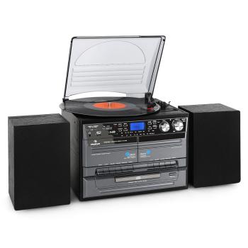 Auna TC-386WE, wieża stereo, USB, MP3, CD, magnetofon, gramofon