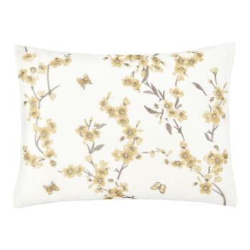Biało-żółta poduszka Catherine Lansfield Embroidered Blossom, 30x40 cm