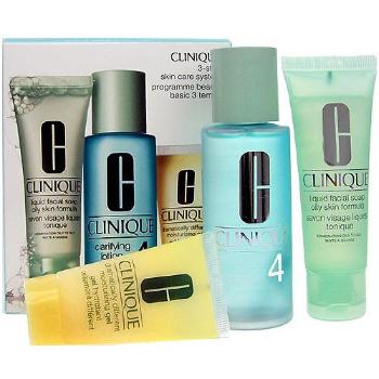 Clinique 3-Step Skin Care 4 zestaw 50ml Liquid Facial Soap + 100ml Clarifying Lotion 4 + 30ml DDMgel dla kobiet Uszkodzone pudełko