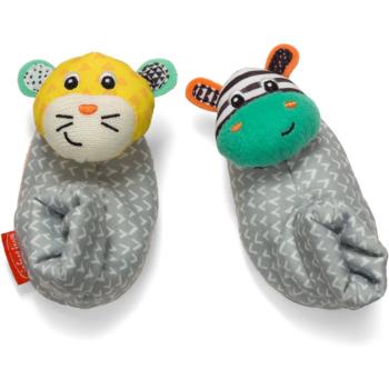 Infantino Foot Rattles Zebra and Tiger buciki dla niemowląt z grzechotką 2 szt.