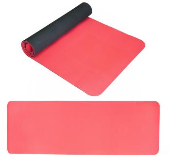 Mata do ćwiczeń i jogi - czerwony/czarny - Rozmiar 183 x 61 x 0,6 cm