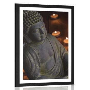 Plakat z passe-partout Budda pełen harmonii - 40x60 silver