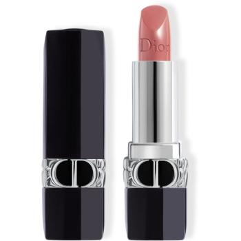 DIOR Rouge Dior trwała szminka flakon napełnialny odcień 100 Nude Look Satin 3,5 g