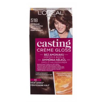 L'Oréal Paris Casting Creme Gloss 48 ml farba do włosów dla kobiet Uszkodzone pudełko 518 Hazelnut Mochaccino