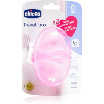 Chicco Double Soother Holder pojemnik na smoczek Pink 1 szt.