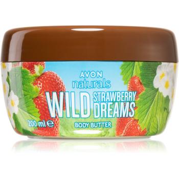 Avon Naturals Wild Strawberry Dreams odżywcze masło do ciała o zapachu truskawek 200 ml