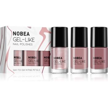 NOBEA Day-to-Day Coffee Time Set zestaw lakierów do paznokci Pink Petals