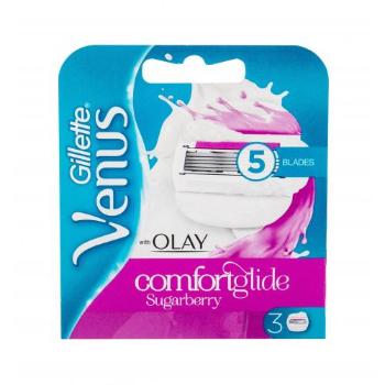 Gillette Venus & Olay Sugarberry Comfortglide 3 szt wkład do maszynki dla kobiet Uszkodzone pudełko