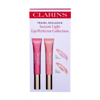 Clarins Instant Light Lip Perfector Collection zestaw 12ml Lip Perfector 01 + 12ml Lip Perfector 02 dla kobiet 01 Rose Shimmer