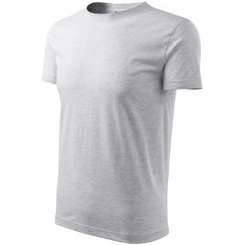 Klasyczna koszulka męska, jasnoszary marmur, XL