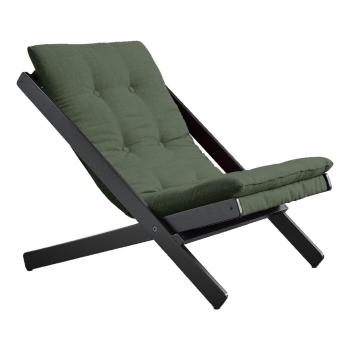 Fotel rozkładany Karup Design Boogie Black/Olive Green