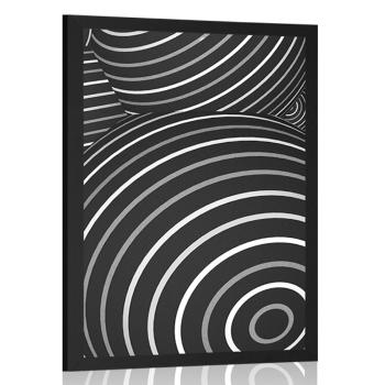 Plakat czarno-białe kule - 20x30 silver