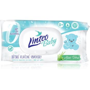 Linteo Baby Pure & Fresh delikatne nawilżane chusteczki dla dzieci z aloesem 80 szt.