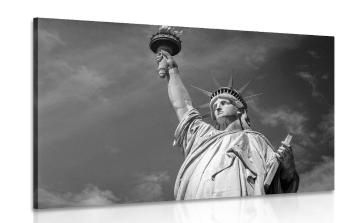 Obraz Statua Wolności w wersji czarno-białej - 60x40