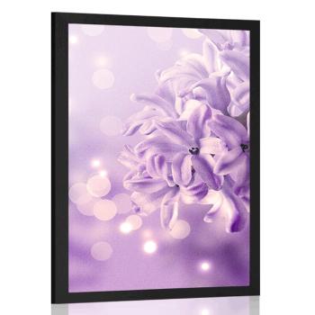 Plakat fioletowy kwiat bzu - 60x90 black